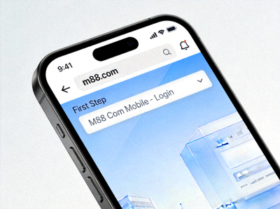 Langkah pertama mengakses halaman login M88 Com Mobile di browser smartphone